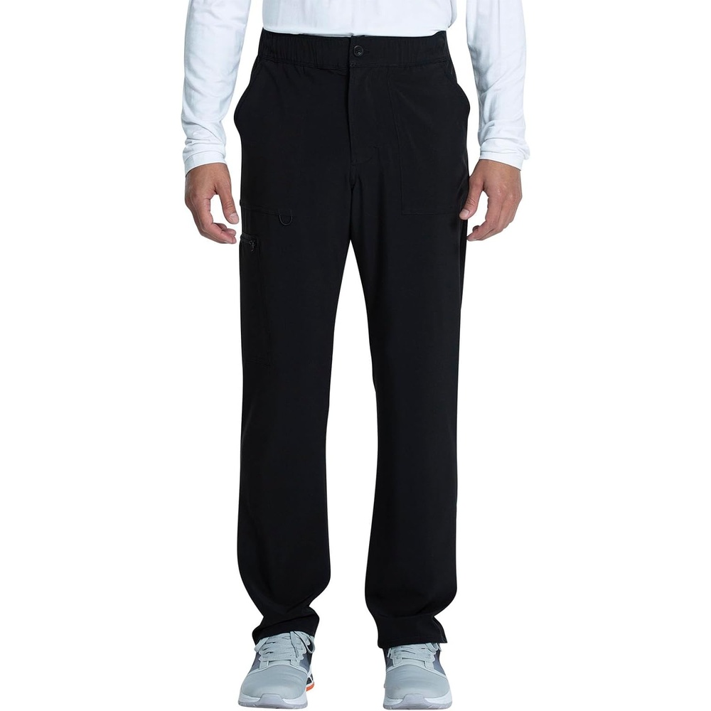 image:imageCherokee Allura Mens Mid Rise Straight Leg Scrub Pant with 5 PocketsBlack