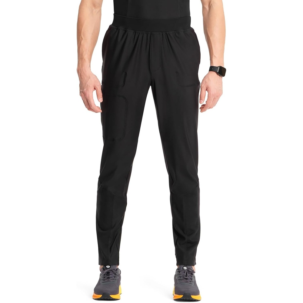 image:imageCherokee Kinetic Mens Jogger Scrub Pants Natural Rise Scrubs 4 PocketsBlack