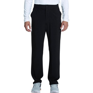 Cherokee Allura Men’s Mid Rise Straight Leg Scrub Pant with 5 Pockets(Black)
