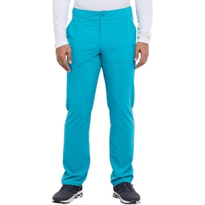 Cherokee Allura Men’s Mid Rise Straight Leg Scrub Pant with 5 Pockets(Teal Blue)