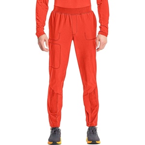 Cherokee Kinetic Men’s Jogger Scrub Pants Natural Rise Scrubs 4 Pockets(Fire Bird)