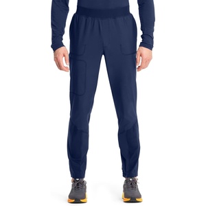 Cherokee Kinetic Men’s Jogger Scrub Pants Natural Rise Scrubs 4 Pockets(Navy)