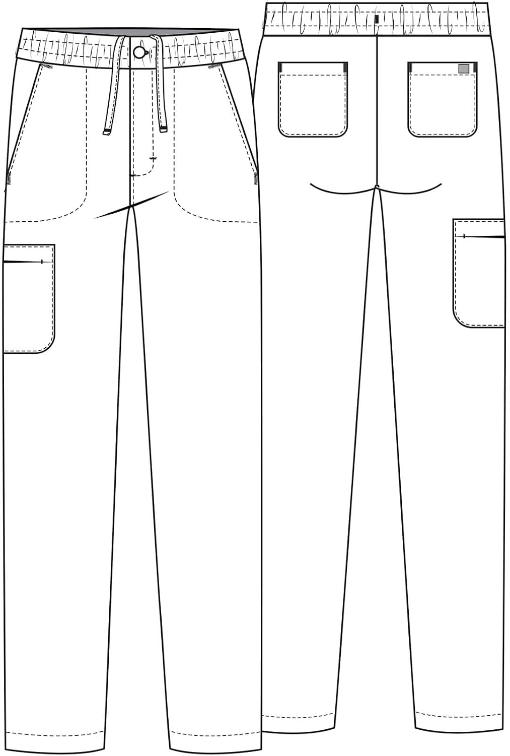 image:imageCherokee Atmos Scrub Pants for Men with 5 Pockets and Elastic WaistbandBlack
