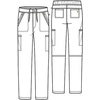 Cherokee Euphoria Men Scrubs Pant Fly Front Cargo CK205A(Black)