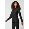 Cherokee Allura Scrub Jacket for Women Zip Front 4 Pockets Tailored Fit(Black)