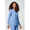 Cherokee Allura Scrub Jacket for Women Zip Front 4 Pockets Tailored Fit(Ciel Blue)