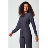 Cherokee Allura Scrub Jacket for Women Zip Front 4 Pockets Tailored Fit(Pewter)