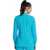 Cherokee Allura Scrub Jacket for Women Zip Front 4 Pockets Tailored Fit(Teal Blue)