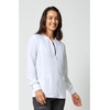 Cherokee Allura Scrub Jacket for Women Zip Front 4 Pockets Tailored Fit(White)