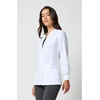 Cherokee Allura Scrub Jacket for Women Zip Front 4 Pockets Tailored Fit(White)