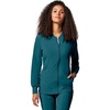 Cherokee Allura Scrub Jacket for Women Zip Front 4 Pockets Tailored Fit(Caribbean Blue)