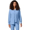 Cherokee Allura Scrub Jacket for Women Zip Front 4 Pockets Tailored Fit(Ciel Blue)