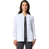 Cherokee Allura Scrub Jacket for Women Zip Front 4 Pockets Tailored Fit(White)