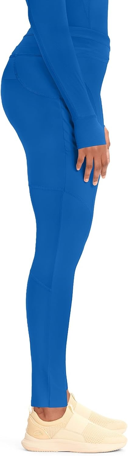 image:imageCherokee Kinetic Womens Scrub Leggings Natural Rise 3 Pockets Soft StretchRoyal