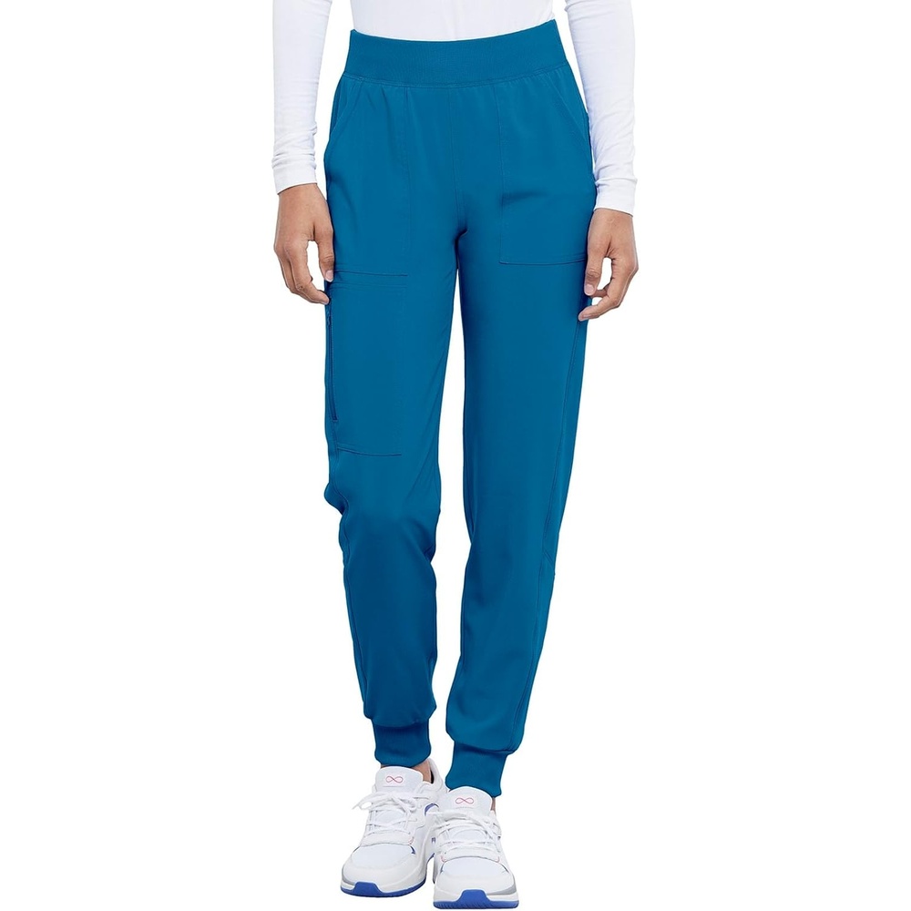 image:imageCherokee Allura Womens Mid Rise Jogger Scrub Pants with 5 PocketsCaribbean Blue