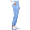 Cherokee Allura Women’s Mid Rise Jogger Scrub Pants with 5 Pockets(Ciel Blue)