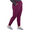 Cherokee Allura Women’s Mid Rise Jogger Scrub Pants with 5 Pockets(Wine)