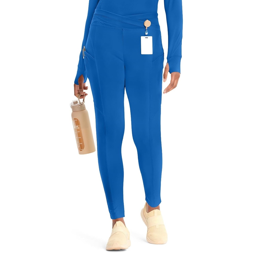 image:imageCherokee Kinetic Womens Scrub Leggings Natural Rise 3 Pockets Soft Stretch