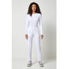 Cherokee Allura Mid Rise Joggers Scrub Pant for Women with 5 Pockets(White)