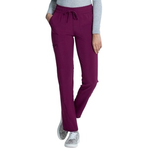 Cherokee Allura Mid Rise Joggers Scrub Pant for Women with 5 Pockets(Wine)