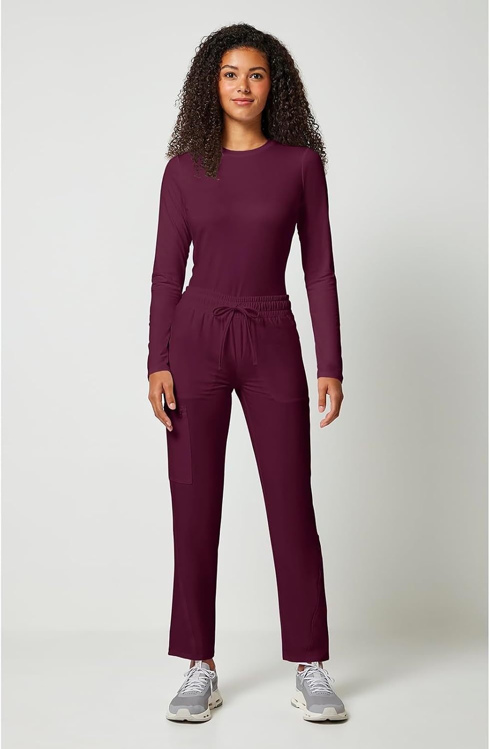 image:imageTapered Leg Drawstring Pant by Cherokee AlluraWine