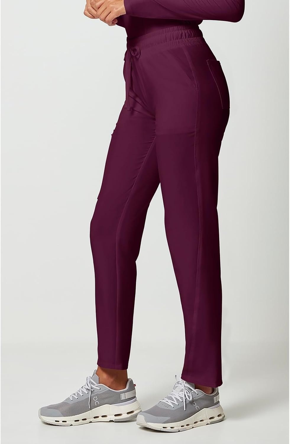 image:imageTapered Leg Drawstring Pant by Cherokee AlluraWine