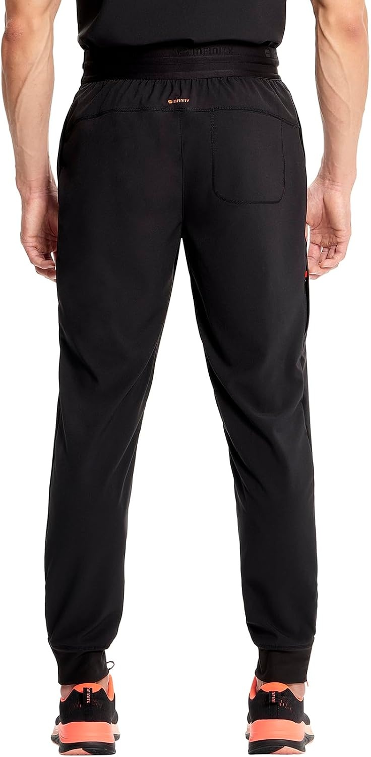 image:imageCherokee Infinity Mens Mid Rise Jogger Scrub Pants with 4 PocketsBlack