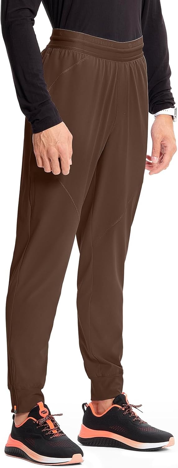 image:imageCherokee Infinity Mens Mid Rise Jogger Scrub Pants with 4 PocketsEspresso Express