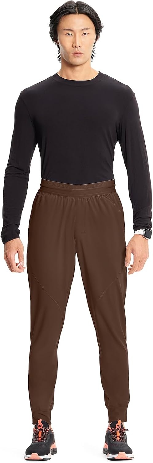 image:imageCherokee Infinity Mens Mid Rise Jogger Scrub Pants with 4 PocketsEspresso Express