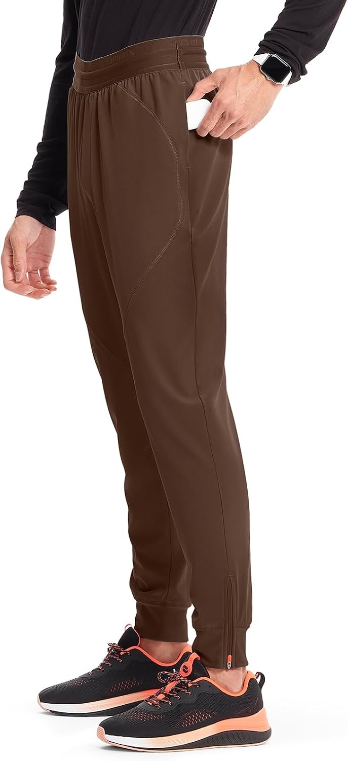 image:imageCherokee Infinity Mens Mid Rise Jogger Scrub Pants with 4 PocketsEspresso Express