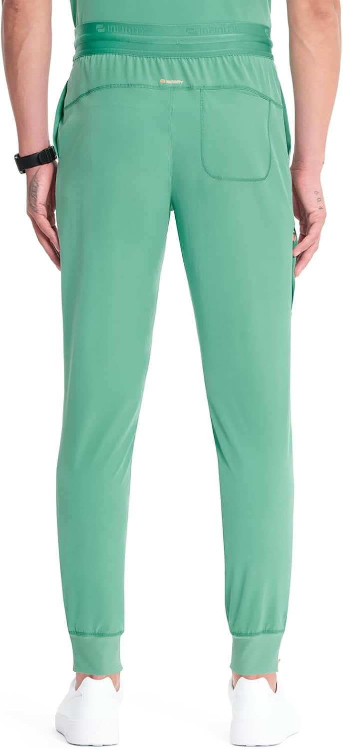 image:imageCherokee Infinity Mens Mid Rise Jogger Scrub Pants with 4 PocketsMatcha Latte