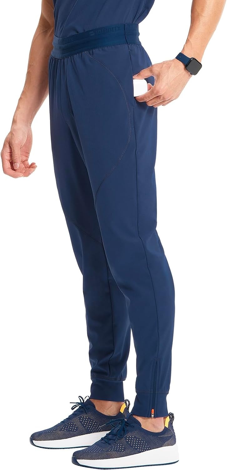 image:imageCherokee Infinity Mens Mid Rise Jogger Scrub Pants with 4 PocketsNavy