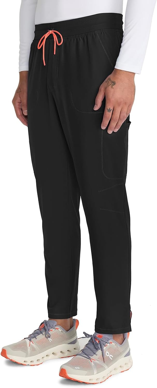 image:imageCherokee Infinity Straight Leg Mens Scrub Pants Zip Fly 6 PocketsBlack