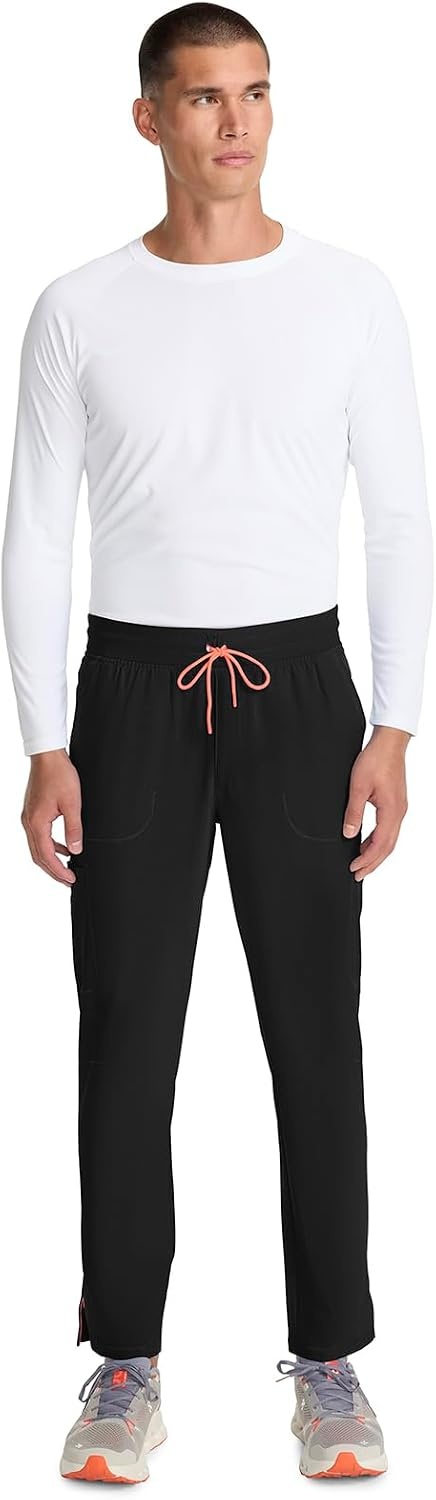 image:imageCherokee Infinity Straight Leg Mens Scrub Pants Zip Fly 6 PocketsBlack