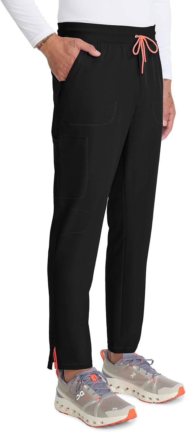 image:imageCherokee Infinity Straight Leg Mens Scrub Pants Zip Fly 6 PocketsBlack