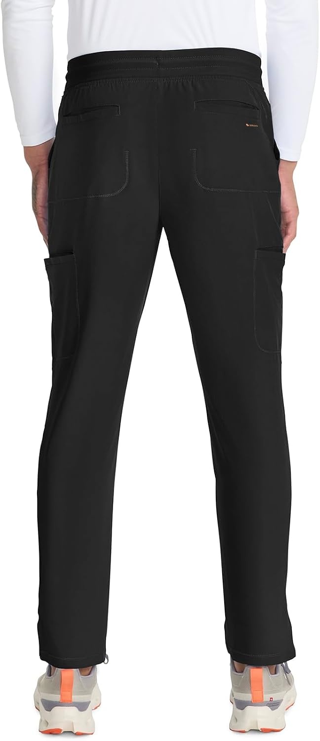 image:imageCherokee Infinity Straight Leg Mens Scrub Pants Zip Fly 6 PocketsBlack