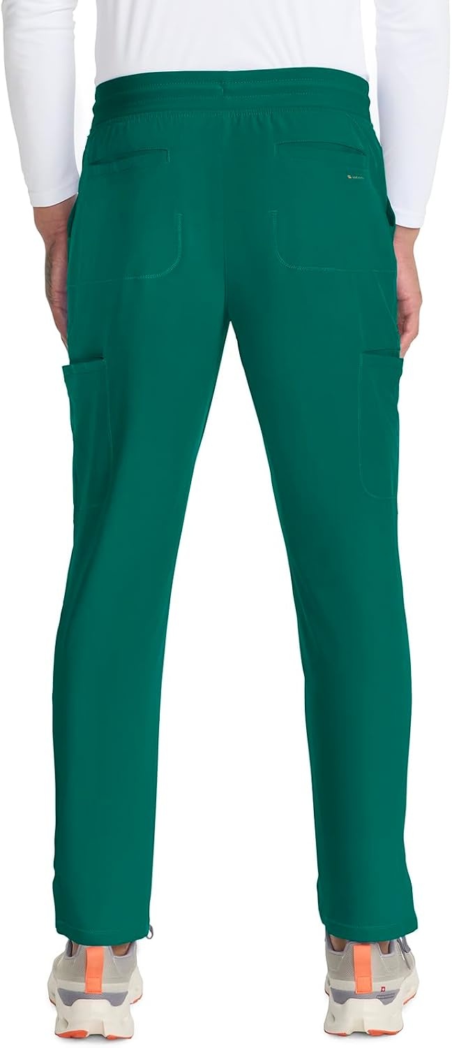 image:imageCherokee Infinity Straight Leg Mens Scrub Pants Zip Fly 6 PocketsHunter