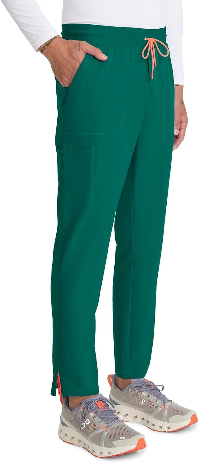 image:imageCherokee Infinity Straight Leg Mens Scrub Pants Zip Fly 6 PocketsHunter