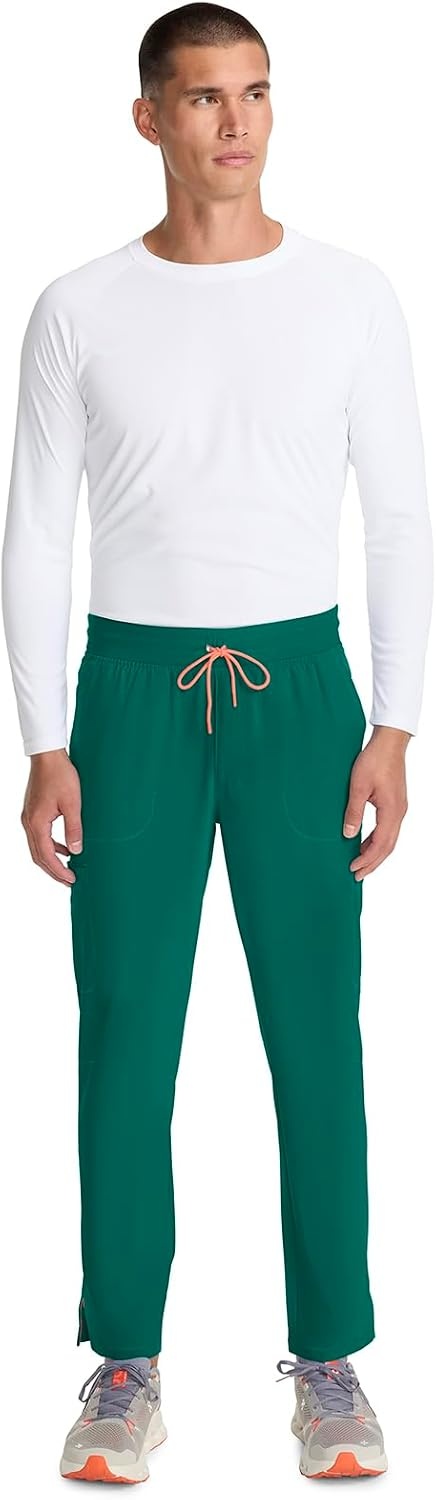 image:imageCherokee Infinity Straight Leg Mens Scrub Pants Zip Fly 6 PocketsHunter