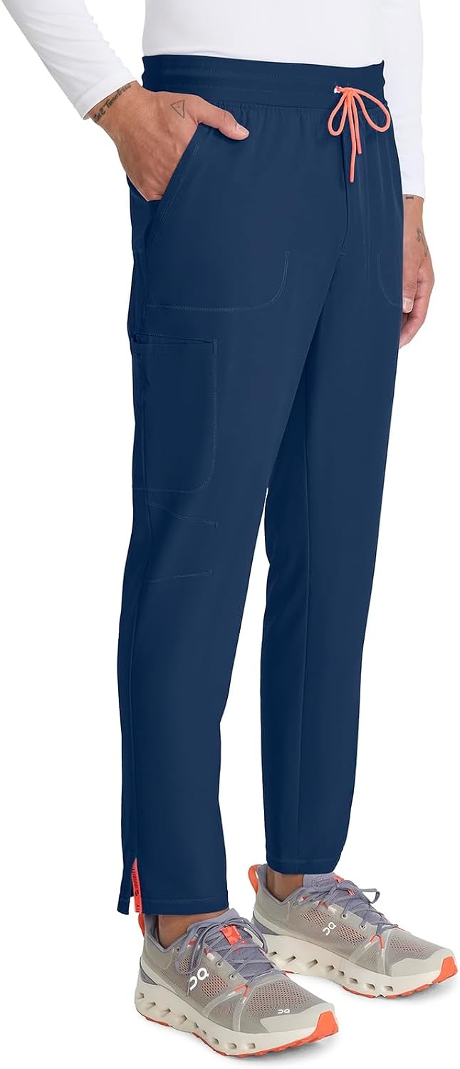 image:imageCherokee Infinity Straight Leg Mens Scrub Pants Zip Fly 6 PocketsNavy
