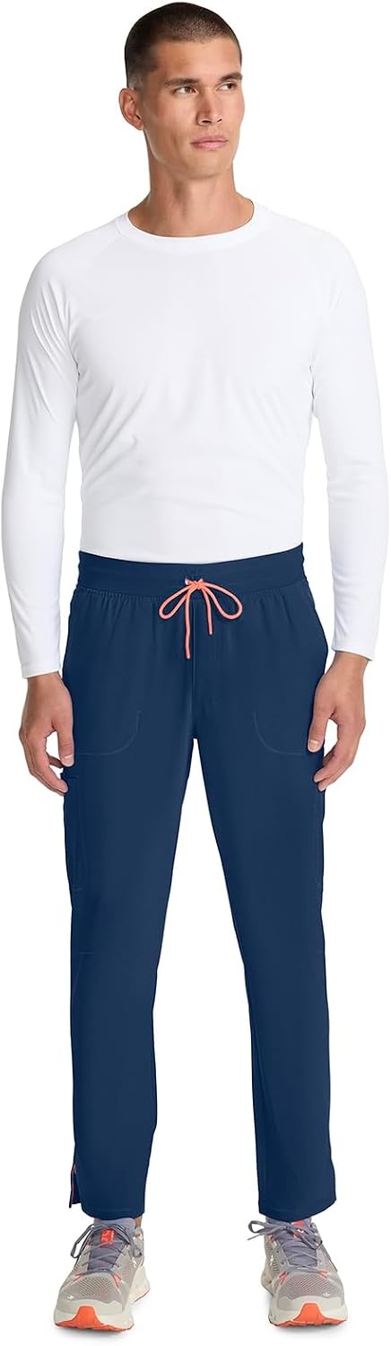 image:imageCherokee Infinity Straight Leg Mens Scrub Pants Zip Fly 6 PocketsNavy