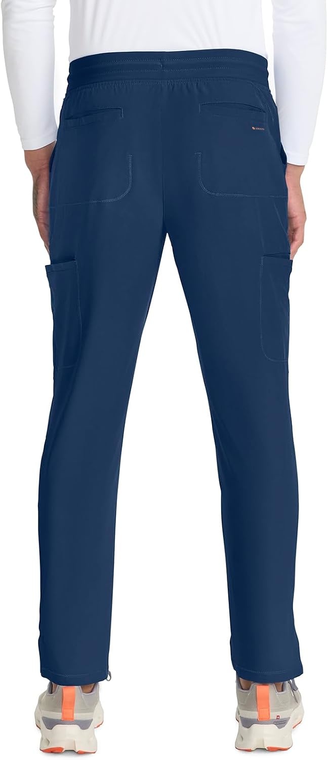 image:imageCherokee Infinity Straight Leg Mens Scrub Pants Zip Fly 6 PocketsNavy