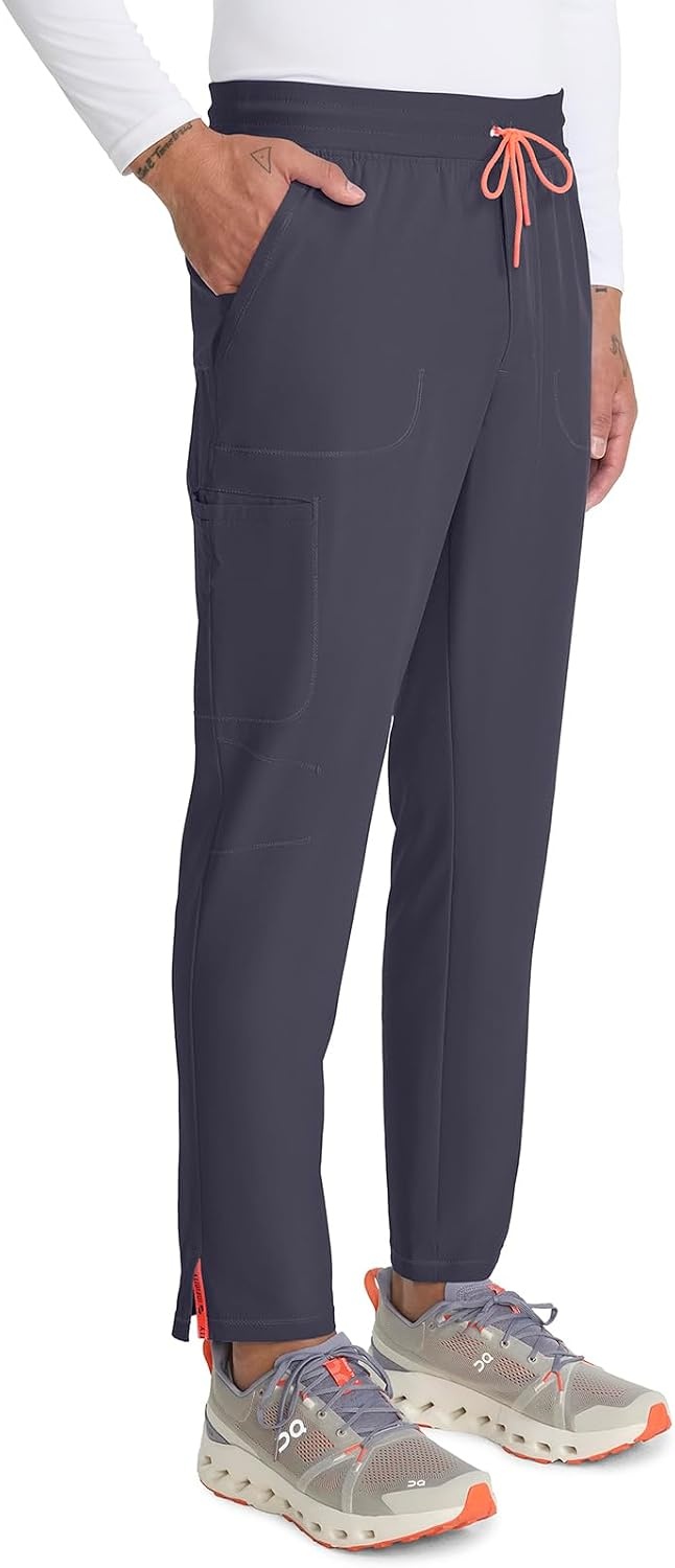 image:imageCherokee Infinity Straight Leg Mens Scrub Pants Zip Fly 6 PocketsPewter