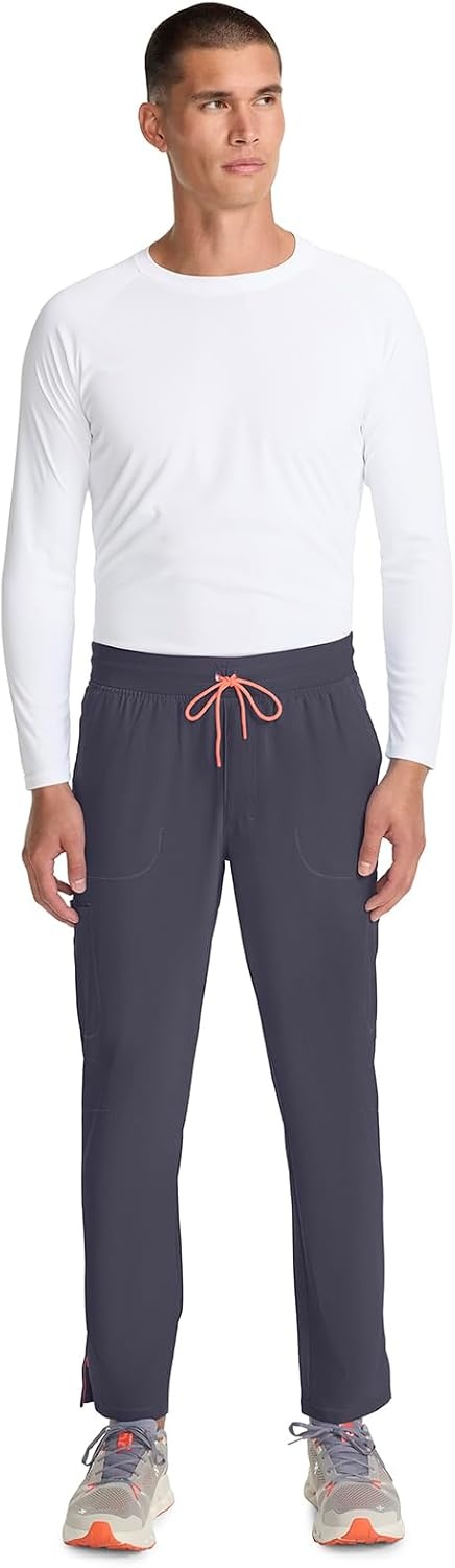 image:imageCherokee Infinity Straight Leg Mens Scrub Pants Zip Fly 6 PocketsPewter