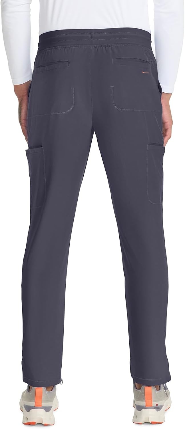 image:imageCherokee Infinity Straight Leg Mens Scrub Pants Zip Fly 6 PocketsPewter