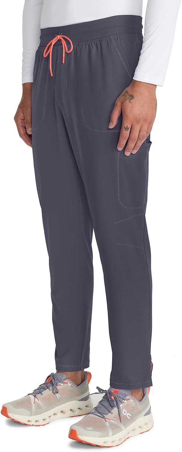 image:imageCherokee Infinity Straight Leg Mens Scrub Pants Zip Fly 6 PocketsPewter