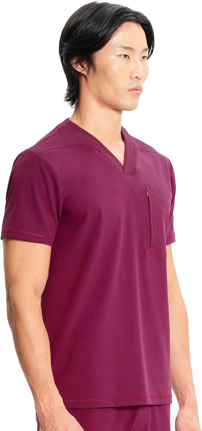 image:imageCherokee Infinity V Neck Mens Scrub Top 1 Pocket Classic FitWine