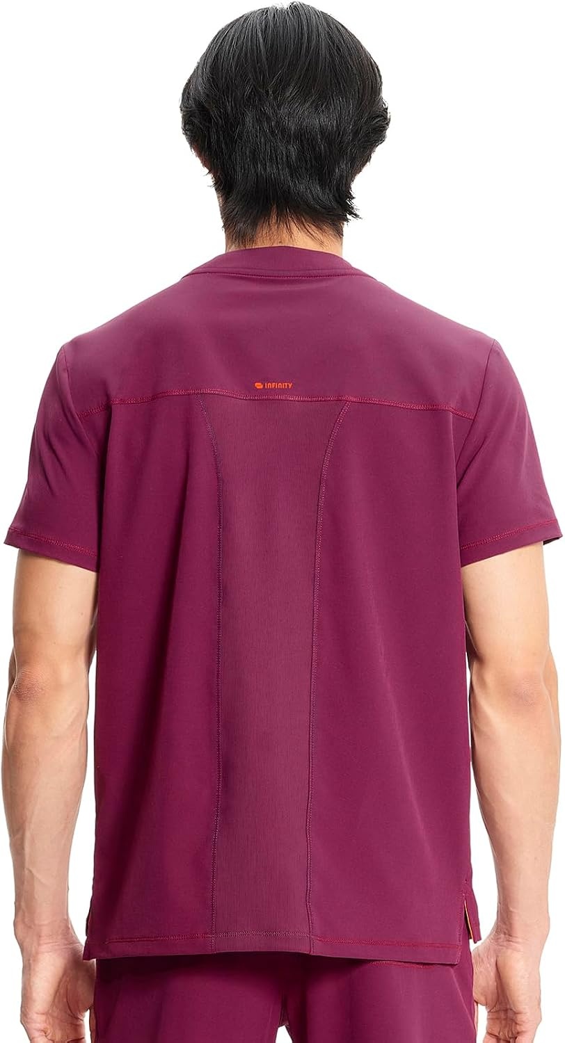 image:imageCherokee Infinity V Neck Mens Scrub Top 1 Pocket Classic FitWine