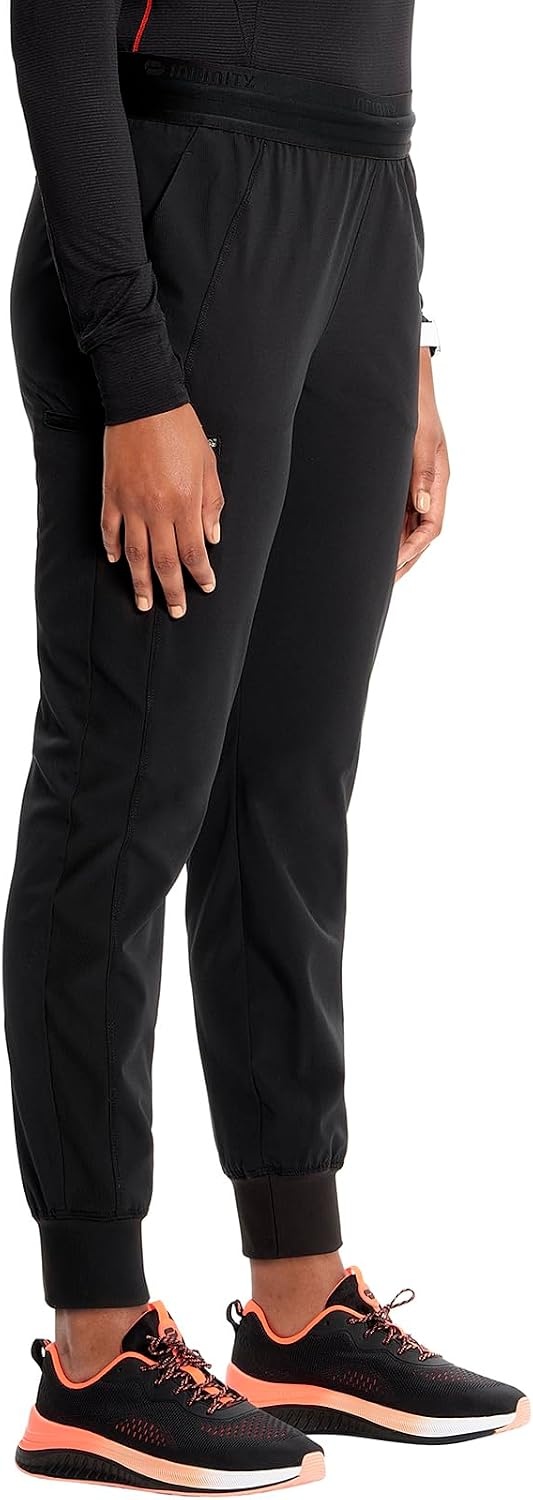 image:imageCherokee Infinity Womens PullOn Scrub Jogger Pants Mid Rise BottomsBlack