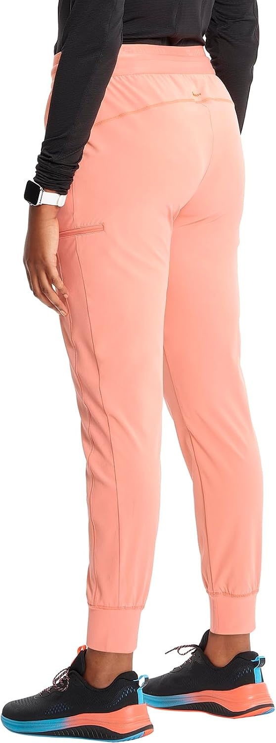 image:imageCherokee Infinity Womens PullOn Scrub Jogger Pants Mid Rise BottomsElectric Coral